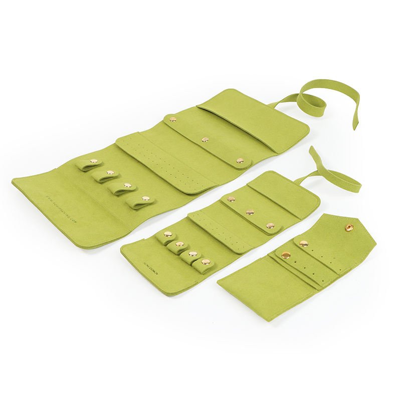 ROMI Suede Travel Jewelry Pouch – Portable Jewelry Storage with Secure Roll Design - Image 5