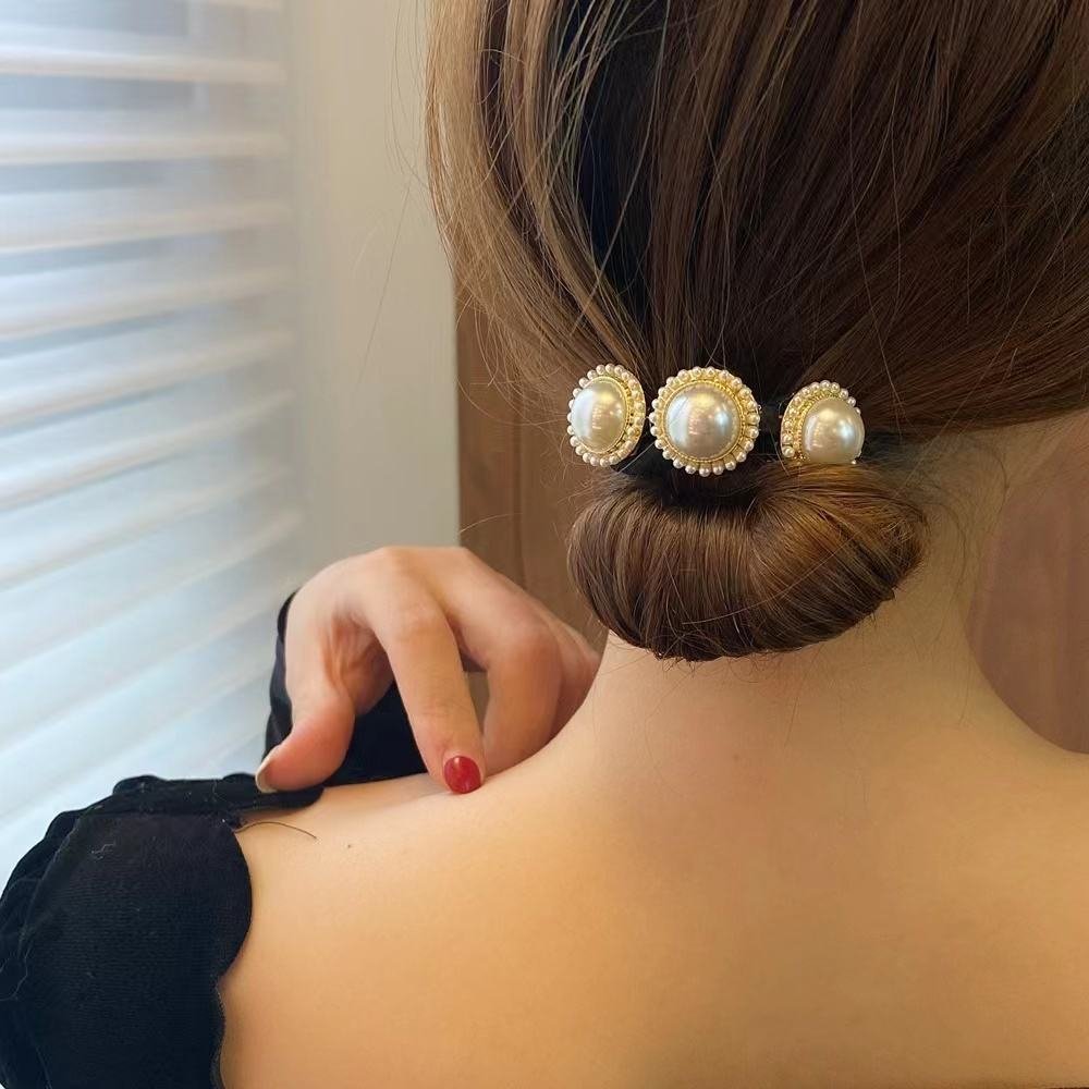 Elegant Pearl Flower Deft Bun Maker - Lazy Hair Curler Accessory - Image 4