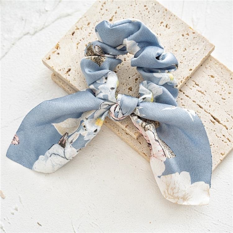 Fashion Floral Satin Hair Ties - Elegant Scrunchies for Women & Girls - Image 6